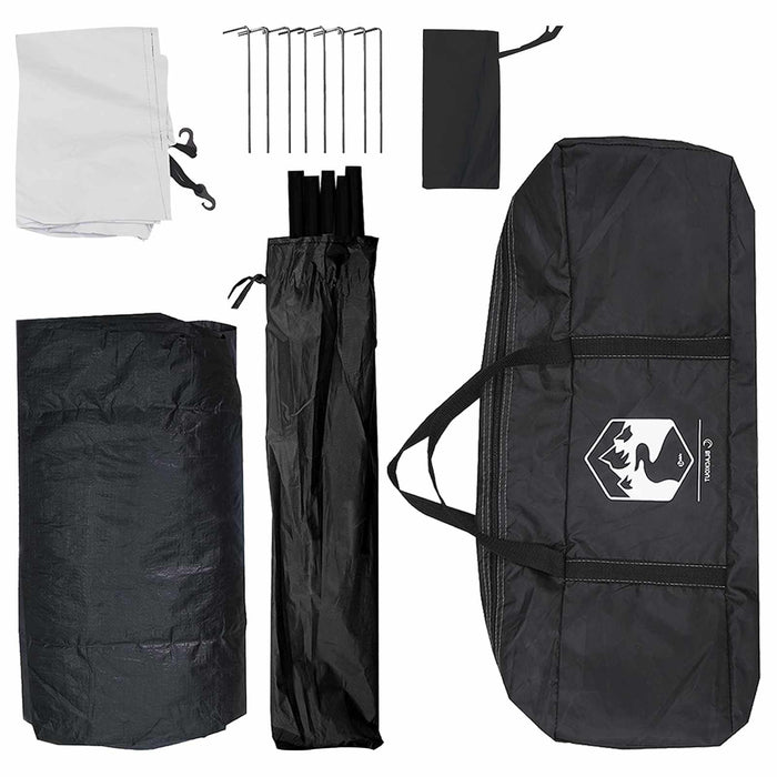 Cort de Camping cu acoperiș Alb Blackout 335 x 275 x 180 cm WALTI