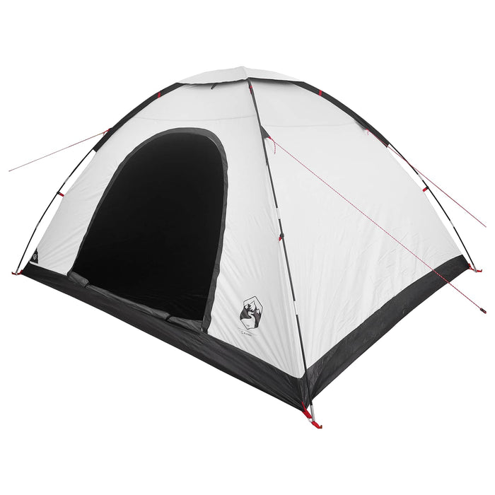 Cort de Camping cu acoperiș Alb Blackout 335 x 275 x 180 cm WALTI