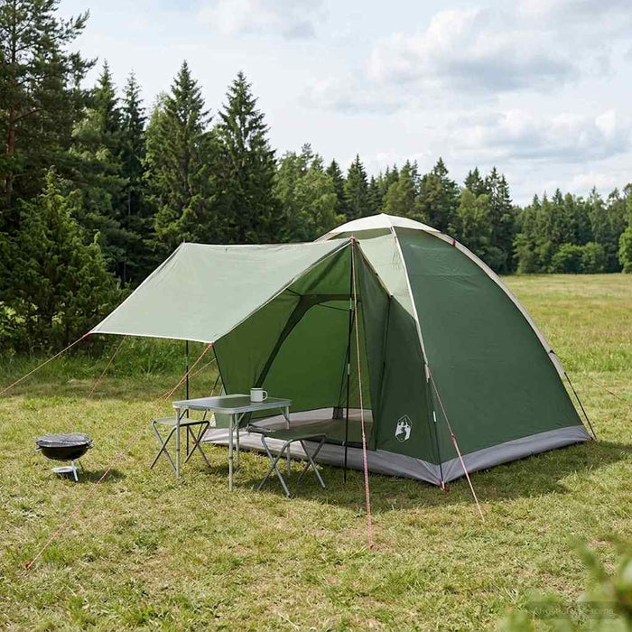 Cort de Camping cu acoperiș Verde 2 persoane Poliester și oțel WALTI