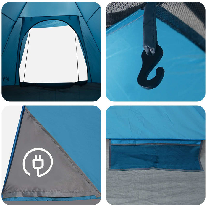 Cort de Camping albastru 2 persoane Poliester și oțel WALTI