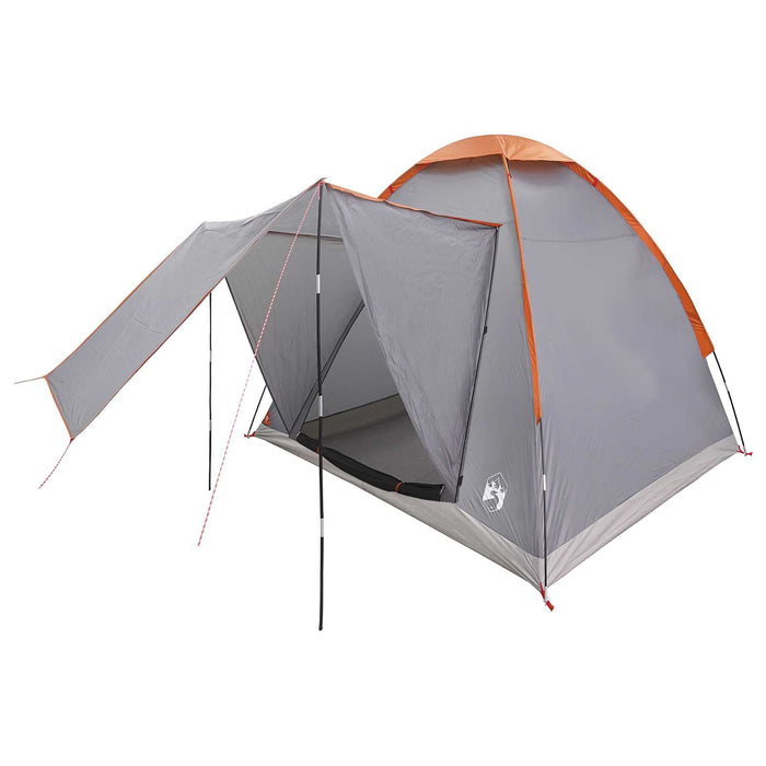 Cort de Camping Gri și Portocalie 2 persoane Poliester și oțel WALTI