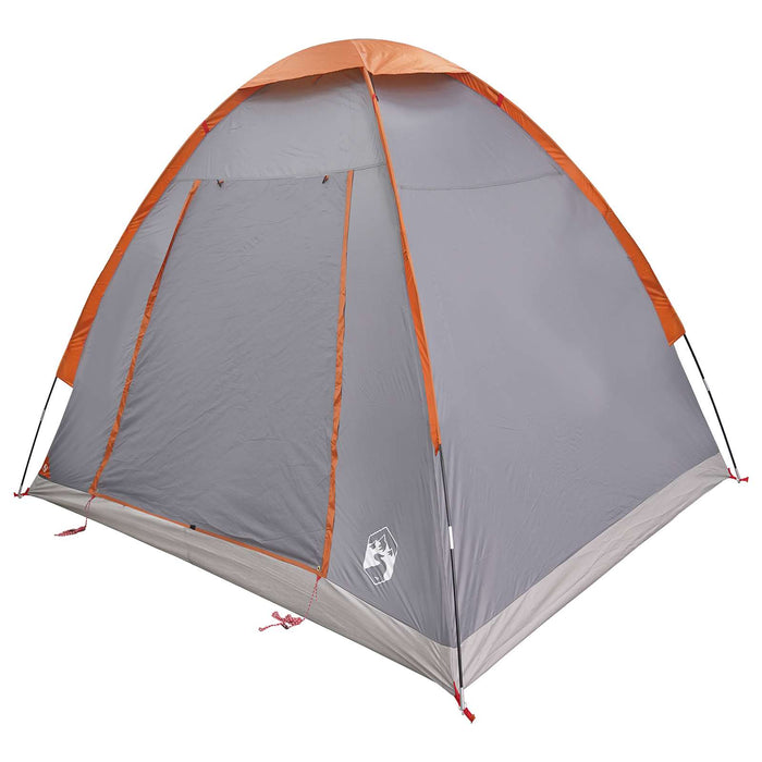 Cort de Camping Gri și Portocalie 2 persoane Poliester și oțel WALTI