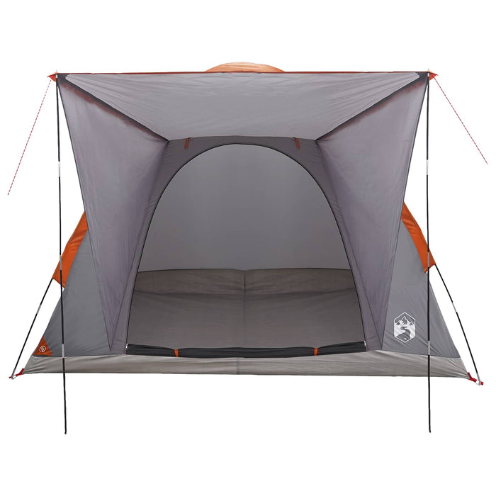 Cort de Camping Gri și Portocalie 2 persoane Poliester și oțel WALTI