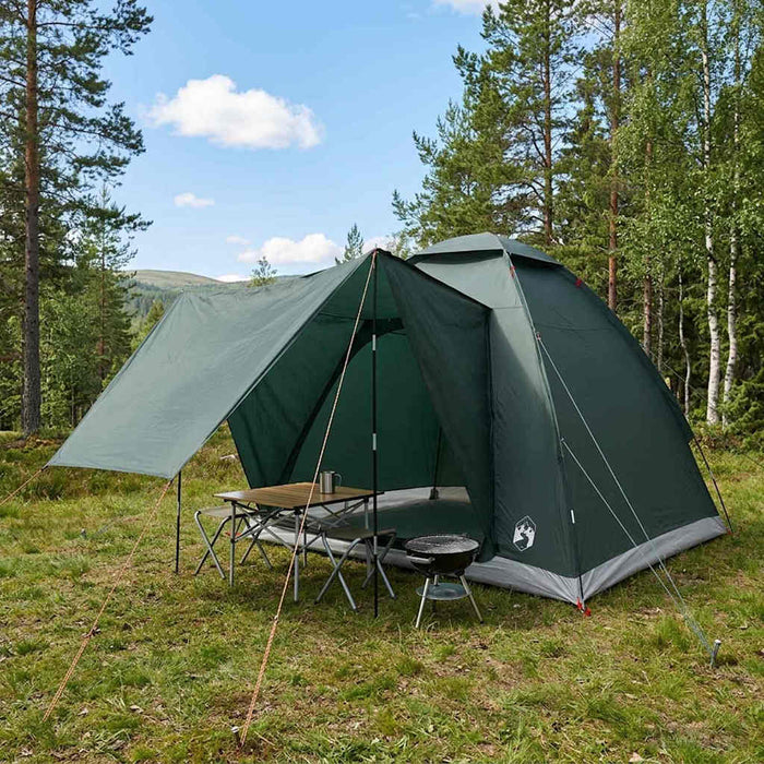 Cort de Camping Verde Army 190 x 140 x 105 cm Poliester și oțel WALTI