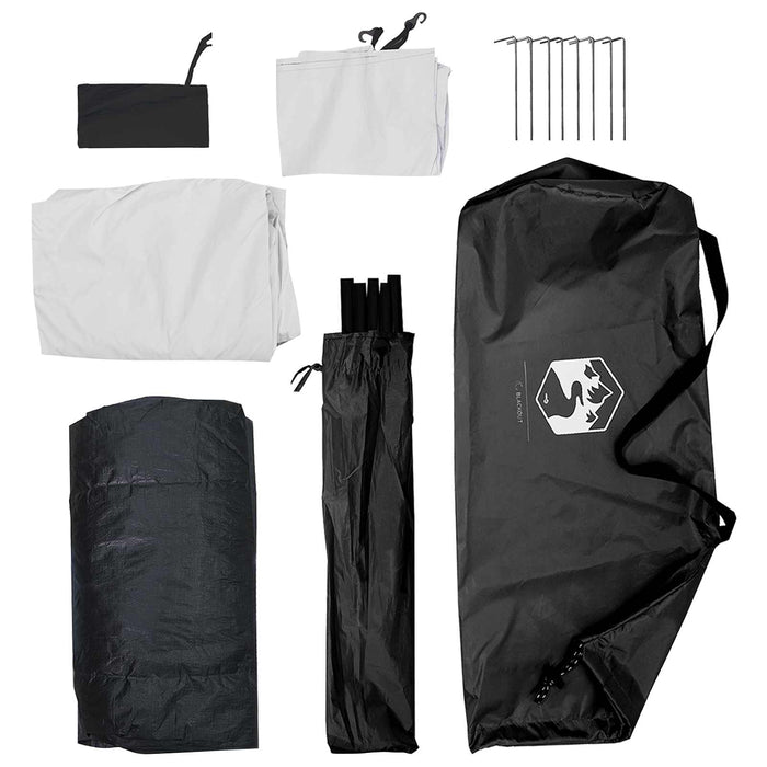 Cort de Camping cu acoperiș Alb Blackout 190 x 140 x 105 cm WALTI