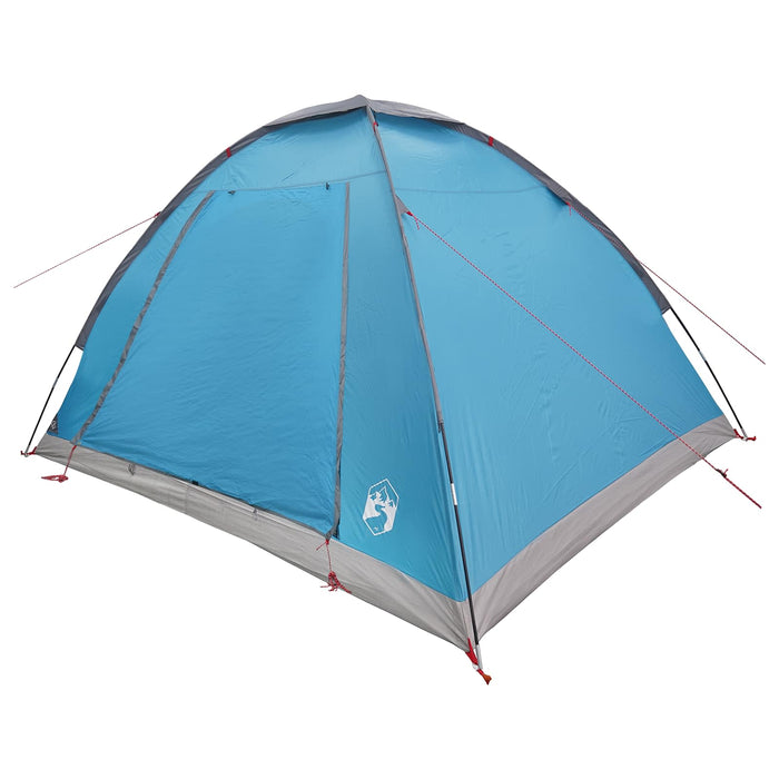 Cort de Camping albastru 4 persoane Poliester și oțel WALTI