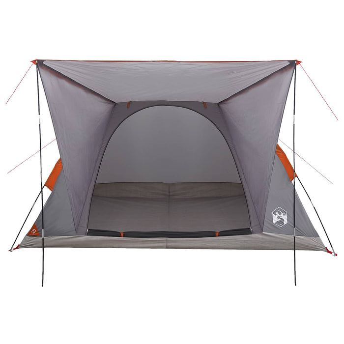 Cort de Camping Gri și Portocalie 4 persoane Poliester și oțel WALTI