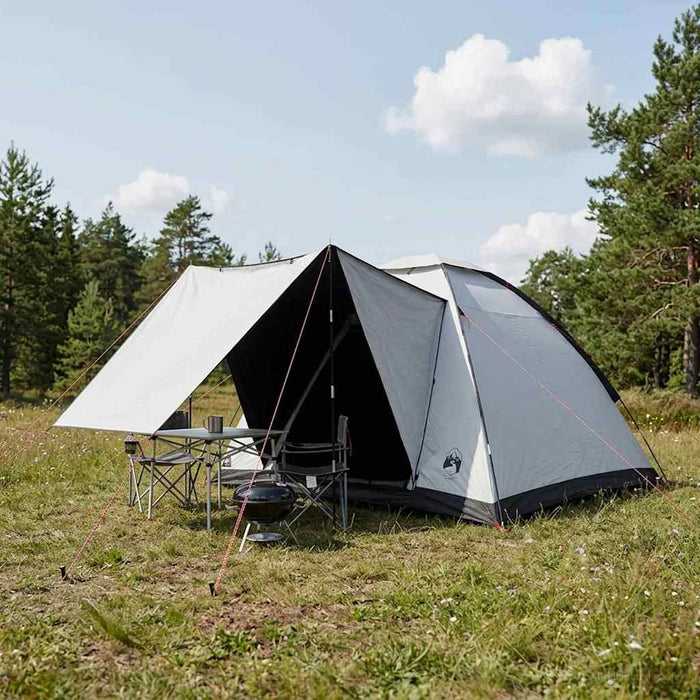 Cort de Camping cu acoperiș Alb Blackout 275 x 215 x 125 cm WALTI