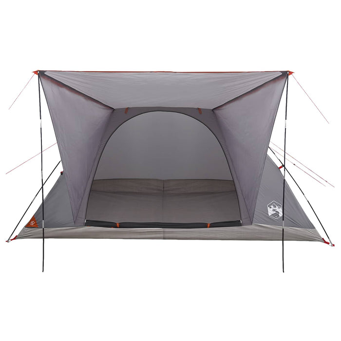 Cort de Camping Gri și Portocalie 6 persoane Poliester și oțel WALTI