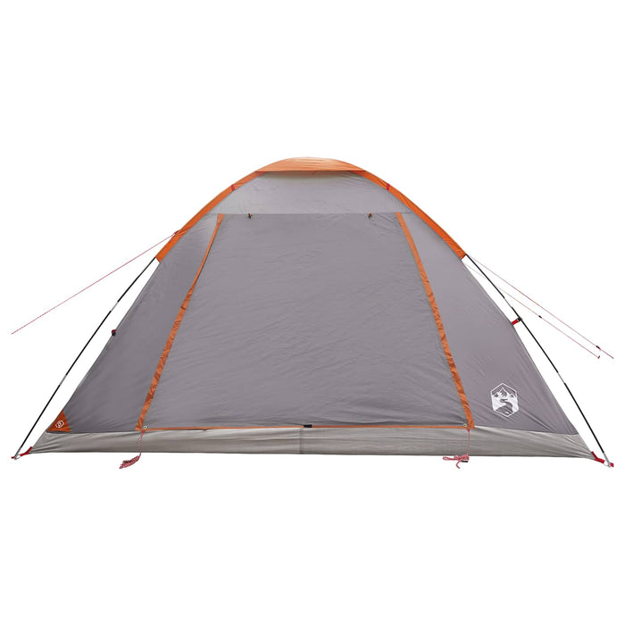 Cort de Camping Gri și Portocalie 6 persoane Poliester și oțel WALTI