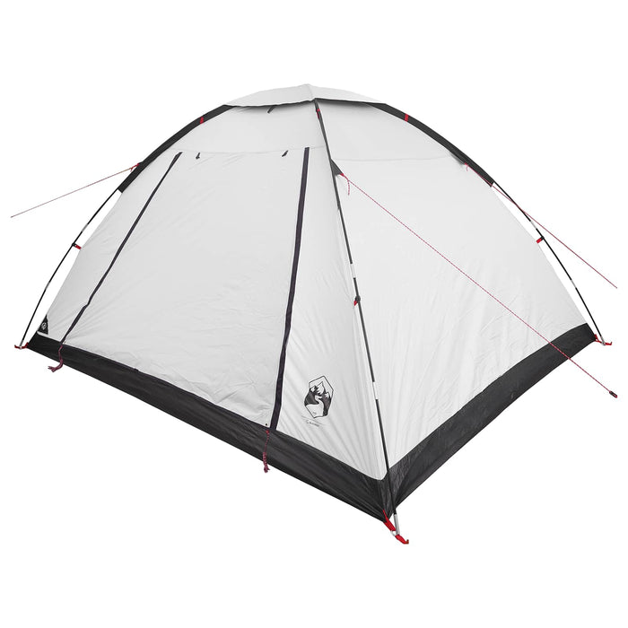 Cort de Camping cu acoperiș Alb Blackout 335 x 275 x 180 cm WALTI