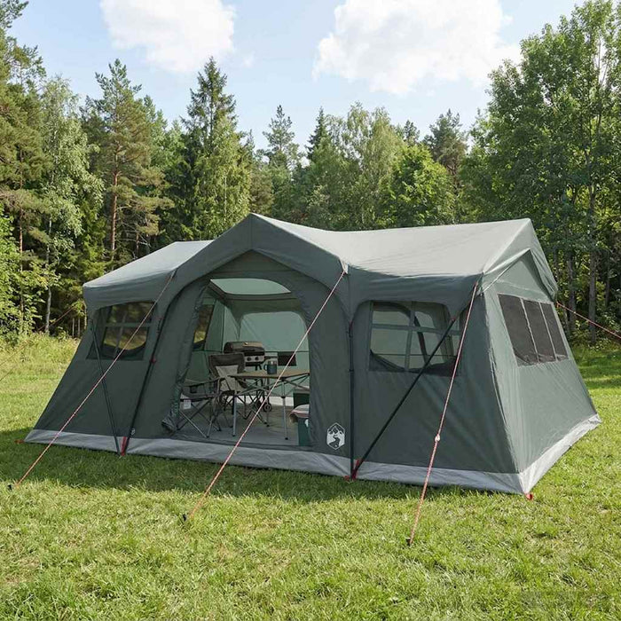 Cort de Familie Verde Army 487 x 340 x 216 cm Poliester și oțel WALTI