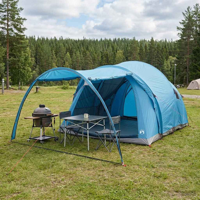 Cort tunel albastru 370 x 275 x 210 cm Poliester și oțel WALTI