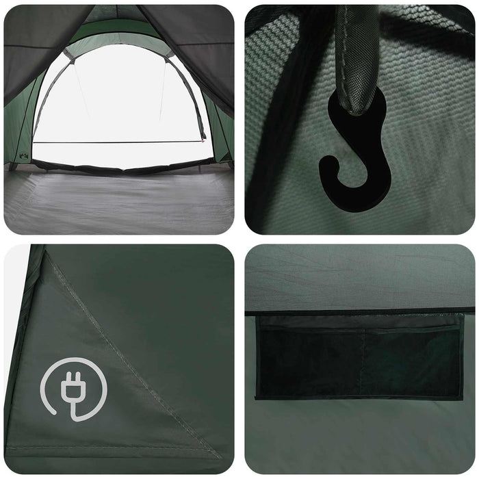 Cort tunel Verde Army 370 x 275 x 210 cm Poliester și oțel WALTI