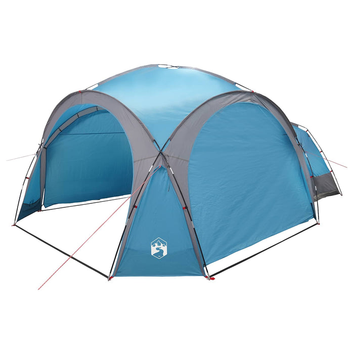 Cort lateral albastru 410 x 410 x 250 cm Poliester și oțel WALTI