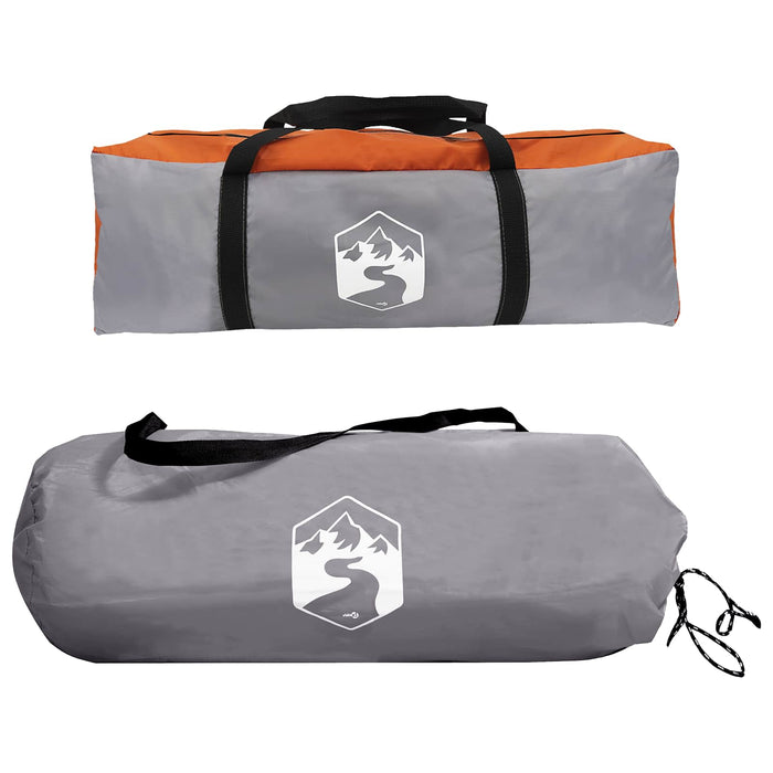 Cort lateral cu acoperiș Gri și Portocalie 410 x 410 x 250 cm WALTI