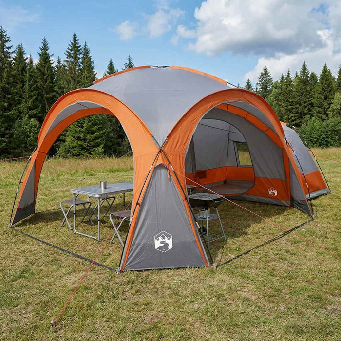 Cort lateral cu acoperiș Gri și Portocalie 410 x 410 x 250 cm WALTI