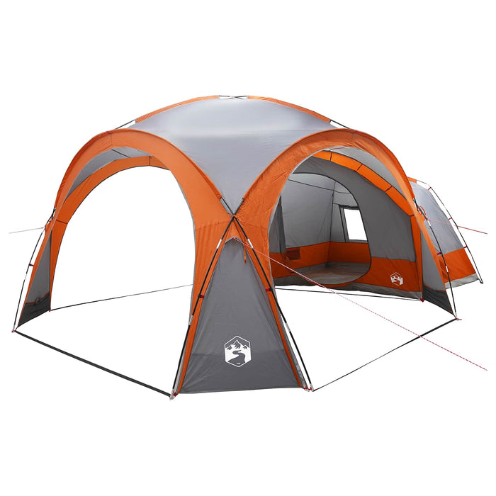 Cort lateral cu acoperiș Gri și Portocalie 410 x 410 x 250 cm WALTI