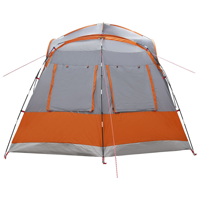 Cort lateral cu acoperiș Gri și Portocalie 410 x 410 x 250 cm WALTI