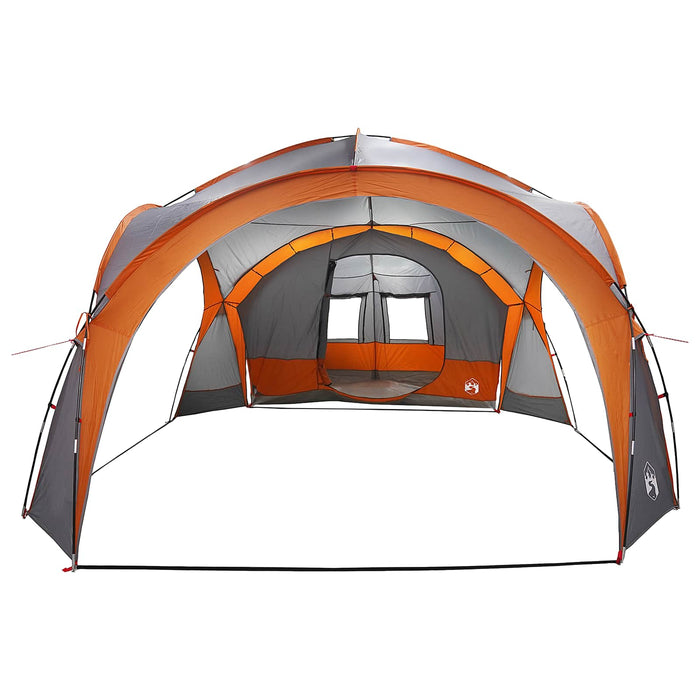 Cort lateral cu acoperiș Gri și Portocalie 410 x 410 x 250 cm WALTI