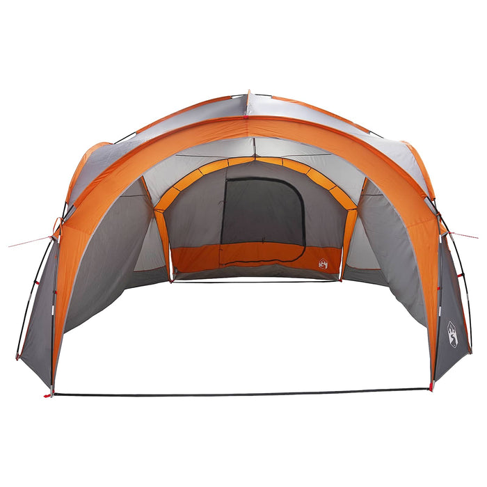 Cort lateral cu acoperiș Gri și Portocalie 410 x 410 x 250 cm WALTI