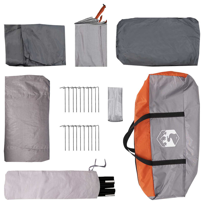 Tent Cabină cu acoperiș Gri și Portocalie 480 x 273 x 205 cm WALTI