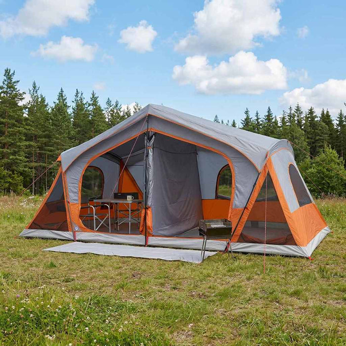Tent Cabină cu acoperiș Gri și Portocalie 480 x 273 x 205 cm WALTI