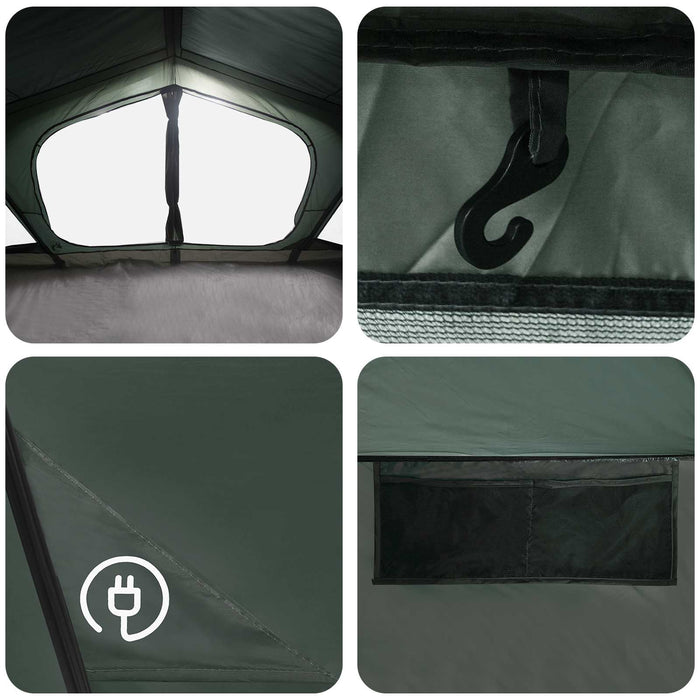 Tent Cabină Verde Army 480 x 273 x 205 cm Poliester și oțel WALTI