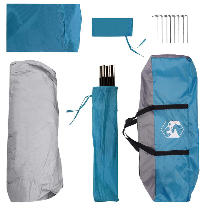Cort Instant albastru 305 x 215 x 140 cm Poliester și oțel WALTI