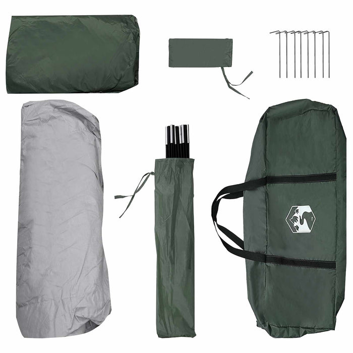 Cort Instant Verde Army 305 x 215 x 140 cm Poliester și oțel WALTI