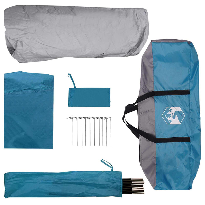 Cort Instant albastru 305 x 275 x 190 cm Poliester și oțel WALTI