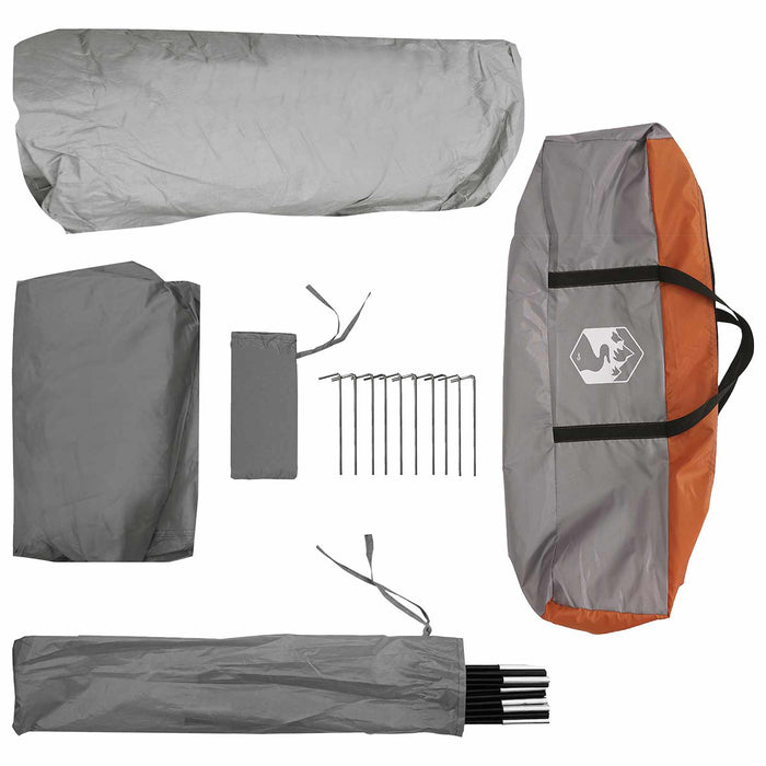 Cort Instant cu acoperiș Gri și Portocalie 305 x 275 x 190 cm WALTI