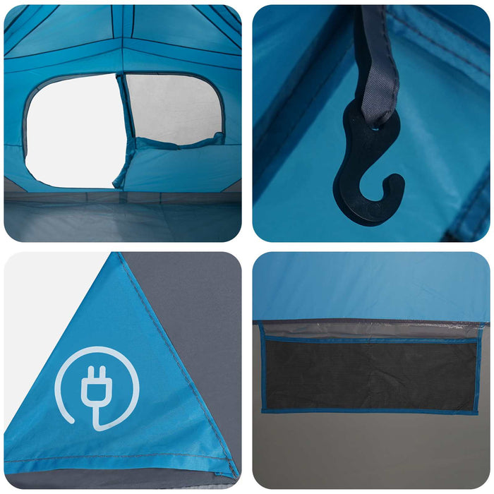 Cort Instant albastru 365 x 280 x 200 cm Poliester și oțel WALTI
