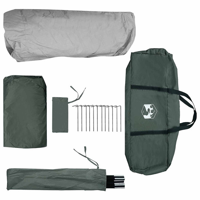 Cort Instant Verde Army 365 x 280 x 200 cm Poliester și oțel WALTI