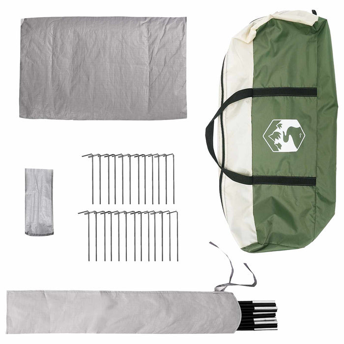 Cort Tipi Verde 700 x 700 x 395 cm Poliester și oțel WALTI
