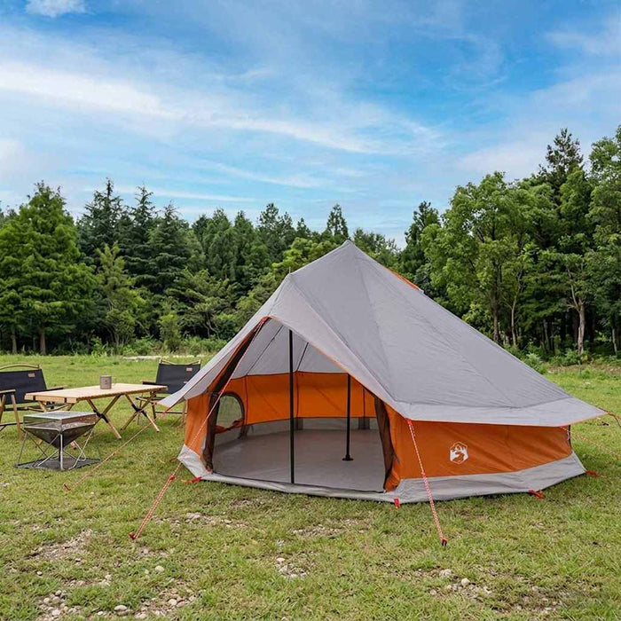 Cort Tipi cu acoperiș Gri și Portocalie 700 x 700 x 395 cm WALTI