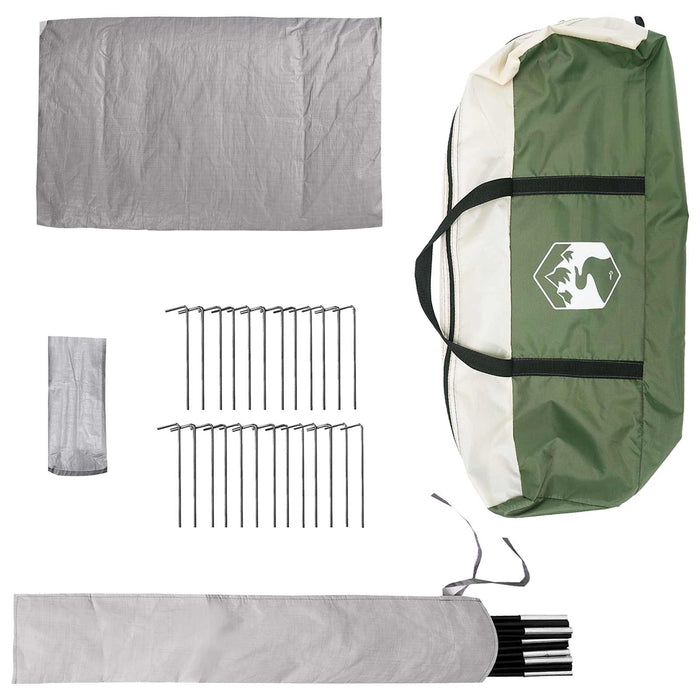 Cort Tipi Verde 800 x 800 x 430 cm Poliester și oțel WALTI