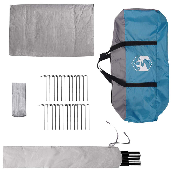 Cort Tipi albastru 800 x 800 x 430 cm Poliester și oțel WALTI
