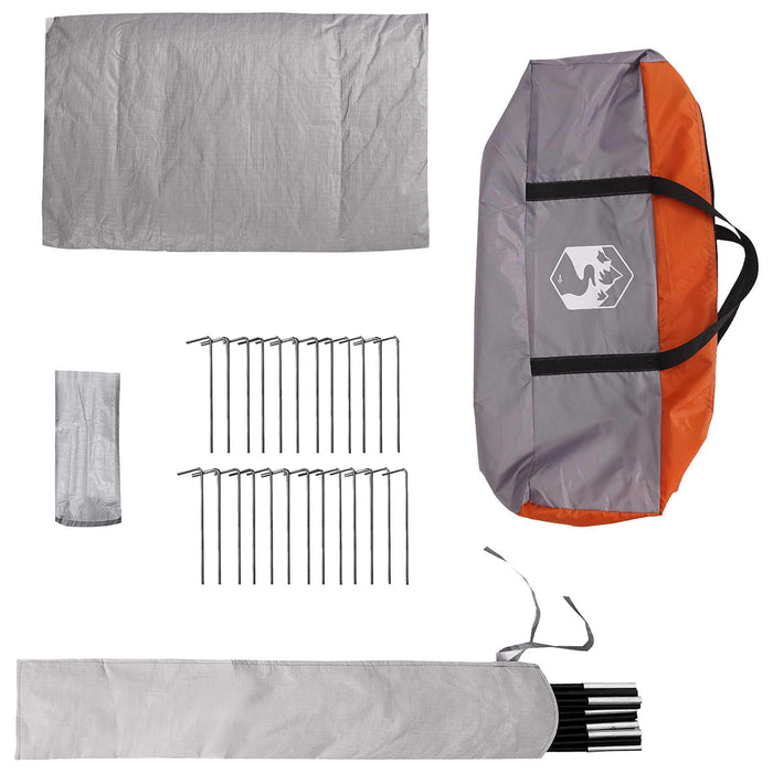 Cort Tipi cu acoperiș Gri și Portocalie 800 x 800 x 430 cm WALTI
