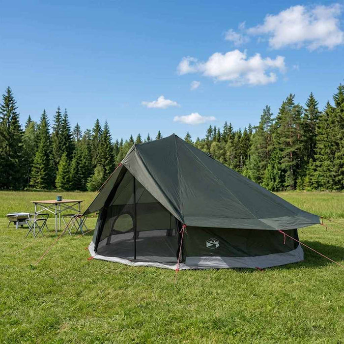 Cort Tipi Verde Army 800 x 800 x 430 cm Poliester și oțel WALTI
