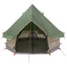 Cort Tipi cu acoperiș Verde 250 x 250 cm Poliester și oțel - WALTI WALTI