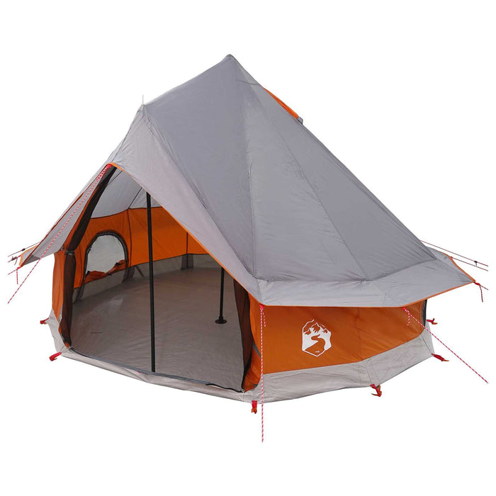 Cort Tipi Gri și Portocalie 250 x 250 cm Poliester și oțel WALTI