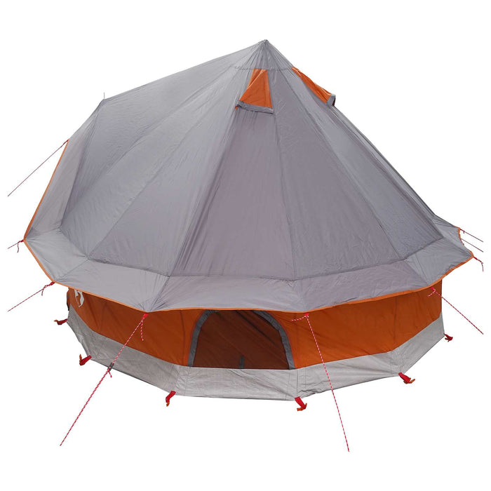 Cort Tipi Gri și Portocalie 250 x 250 cm Poliester și oțel WALTI