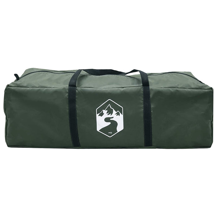 Cort Tipi cu acoperiș Verde Army 250 x 250 cm Poliester și oțel WALTI