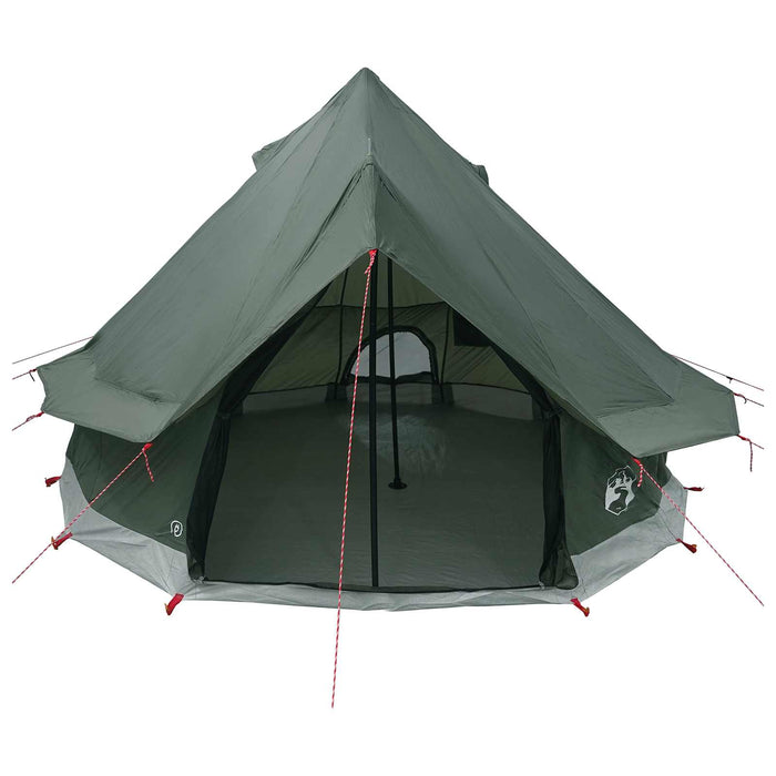 Cort Tipi cu acoperiș Verde Army 250 x 250 cm Poliester și oțel WALTI