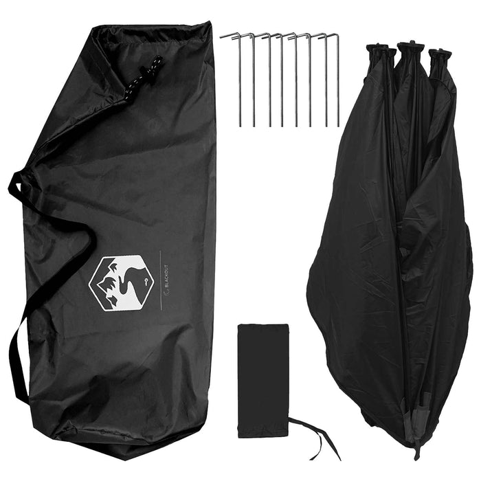 Cort de vânătoare cu acoperiș Alb Blackout 143 x 143 x 165 cm WALTI