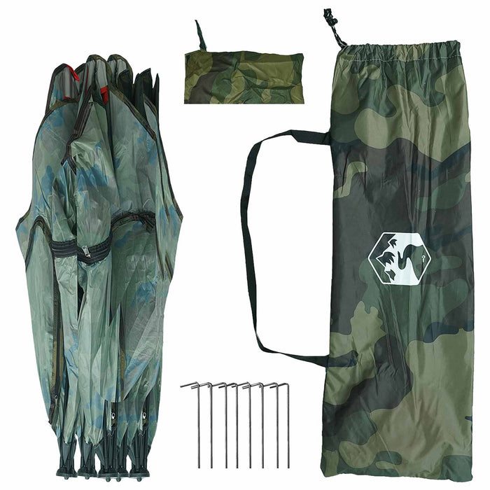 Cort de vânătoare Camuflaj 143 x 143 x 165 cm Poliester și oțel - WALTI WALTI