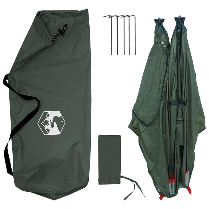 Cort de vânătoare cu acoperiș Verde Army 145 x 145 x 150 cm WALTI