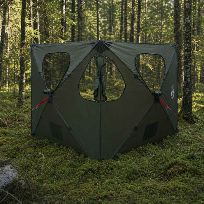 Cort de vânătoare cu acoperiș Verde Army 145 x 145 x 150 cm WALTI