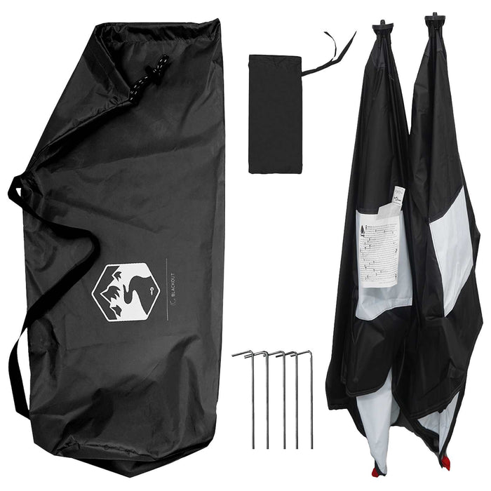 Cort de vânătoare cu acoperiș Alb Blackout 145 x 145 x 150 cm WALTI